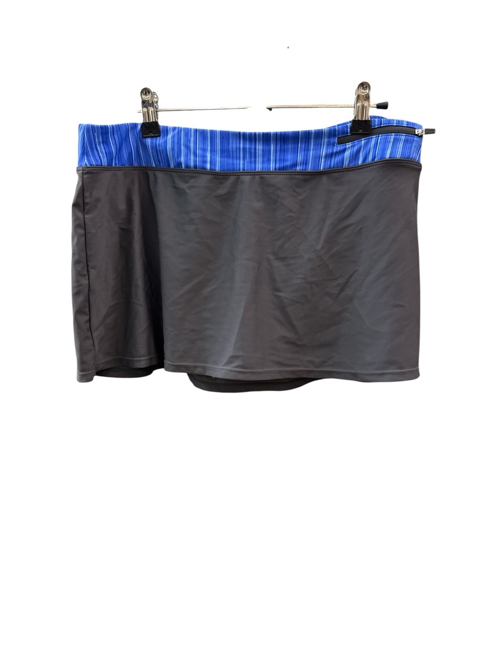 Blue Striped Women’s Tankini With Skort Bottoms - Picture 2 of 3